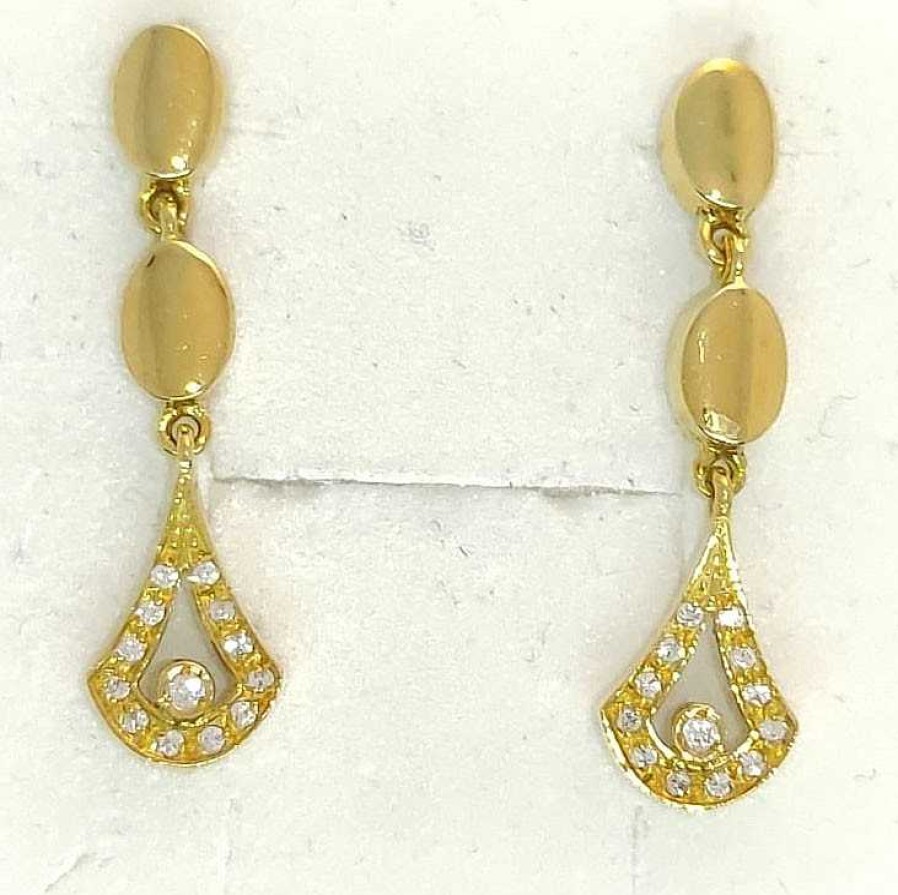 Joyas De Oro Joyeria Tamayo | Pendientes De Oro 18 Kilkates Largos