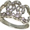 Joyas De Oro Joyeria Tamayo | Conjunto Oro Blanco 18 Kilates Flores Con Circonitas