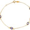 Joyas De Oro Joyeria Tamayo | Pulsera De Oro 18 Kilates Amatista