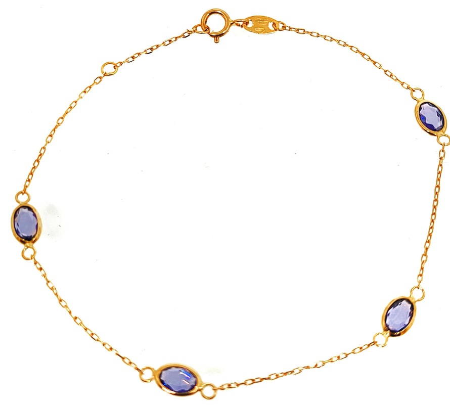 Joyas De Oro Joyeria Tamayo | Pulsera De Oro 18 Kilates Amatista