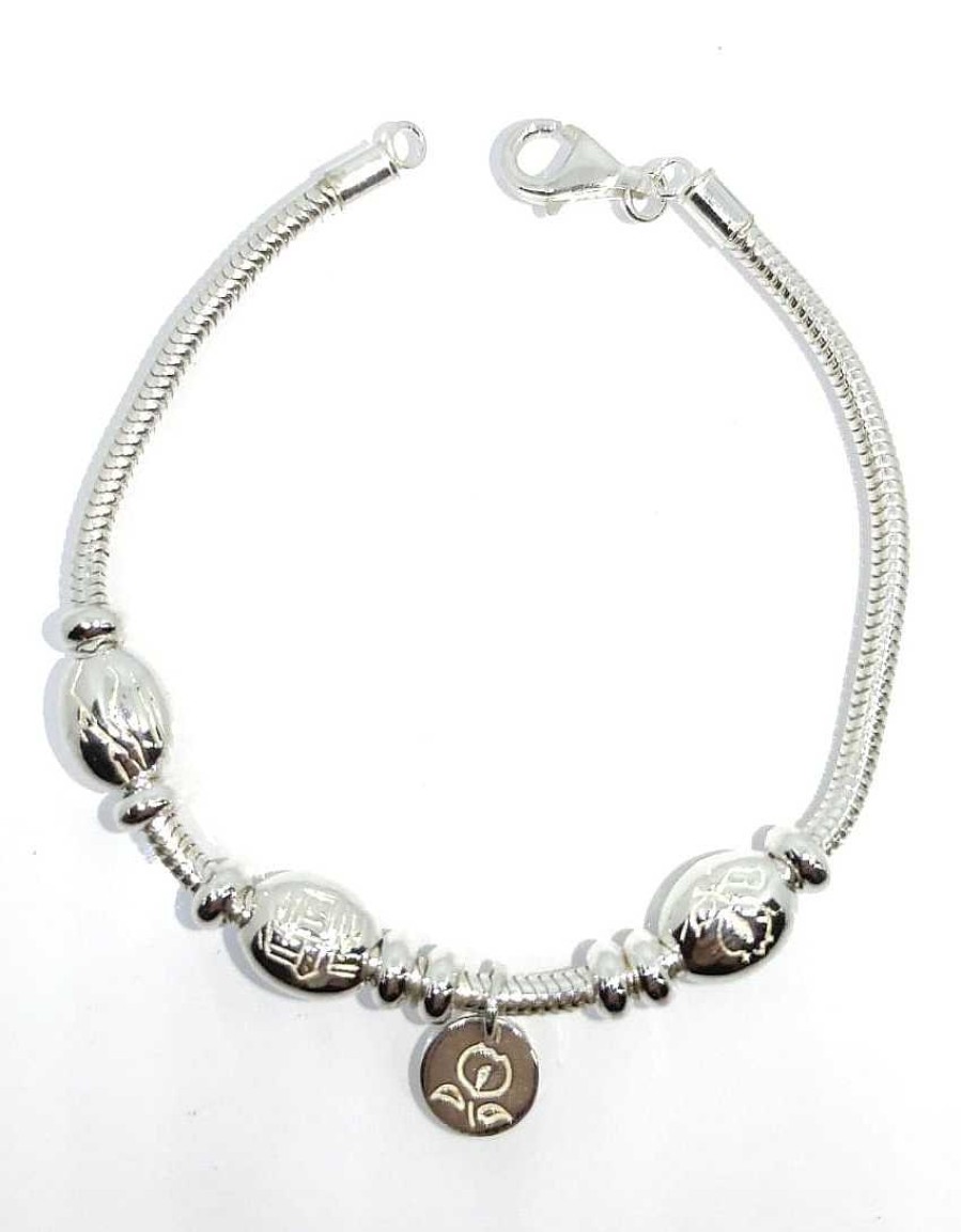 Joyas De Plata Joyeria Tamayo | Pulsera De Granada En Plata De 1 Ley