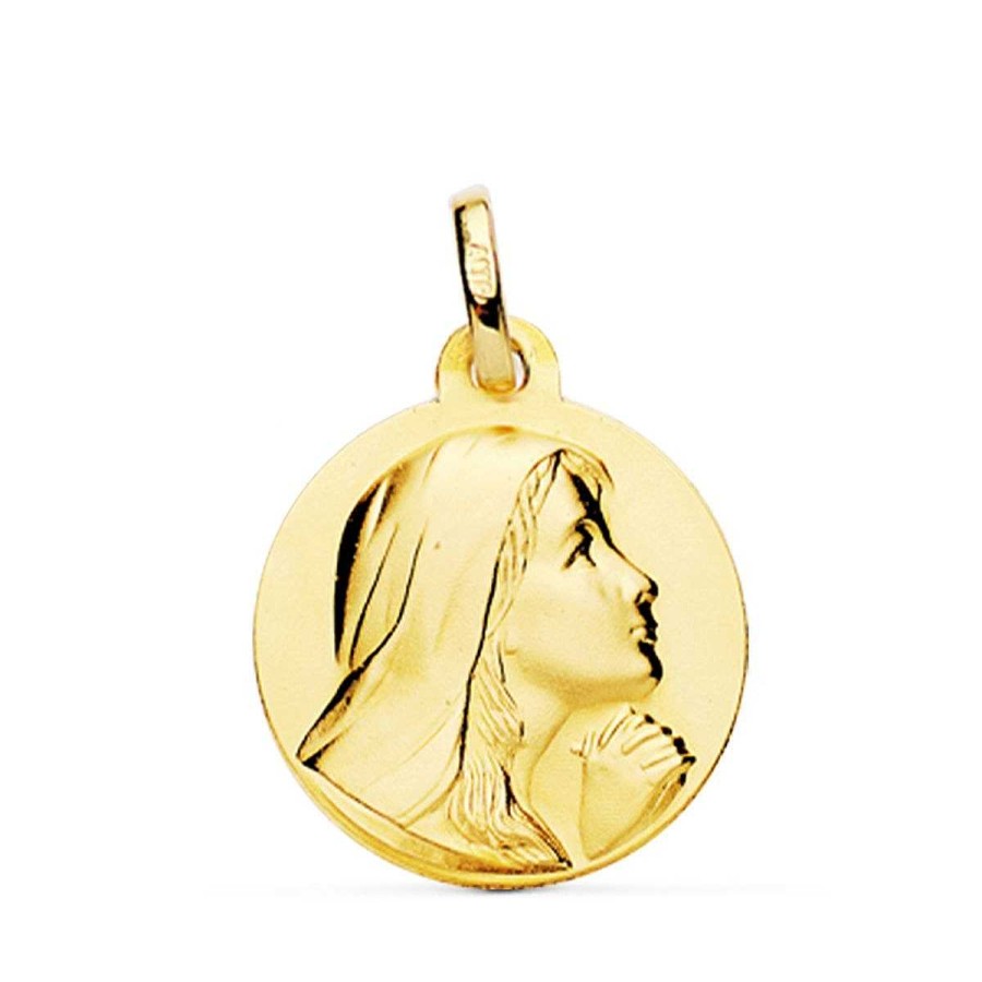 Joyas De Oro Joyeria Tamayo | Medalla Oro De 18 Kilates Virgen Orante