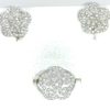 Joyas De Oro Joyeria Tamayo | Conjunto Oro 18 Kilates Blanco Flor Con Circonitas