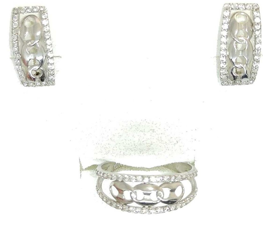 Joyas De Oro Joyeria Tamayo | Conjunto Oro 18 Blanco 18 Kilates