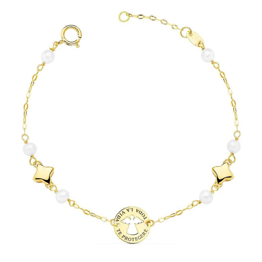 Joyas De Oro Joyeria Tamayo | Pulsera De Oro Con Perlas