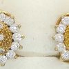 Joyas De Oro Joyeria Tamayo | Pendientes Cuajo 18 Kilates Circonitas Girasol