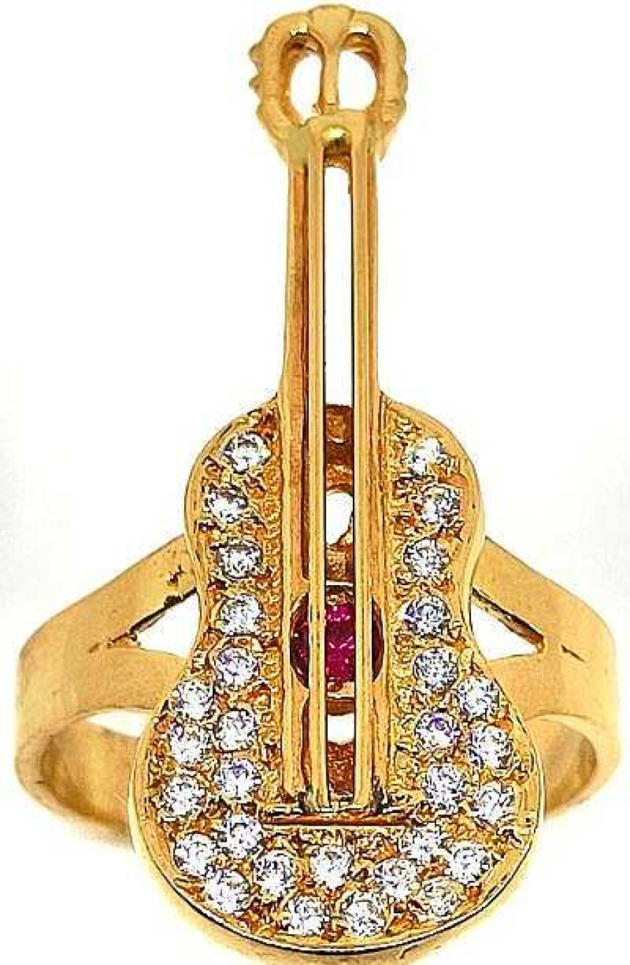 Joyas De Oro Joyeria Tamayo | Sortija Oro 18 Kilates Guitarra