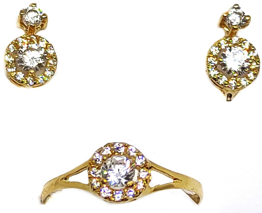 Joyas De Oro Joyeria Tamayo | Conjunto De Oro 18 Kilates Y Circonitas