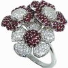 Diamantes Joyeria Tamayo | Sortija De Oro 18 Kilates Y Brillantes Flores