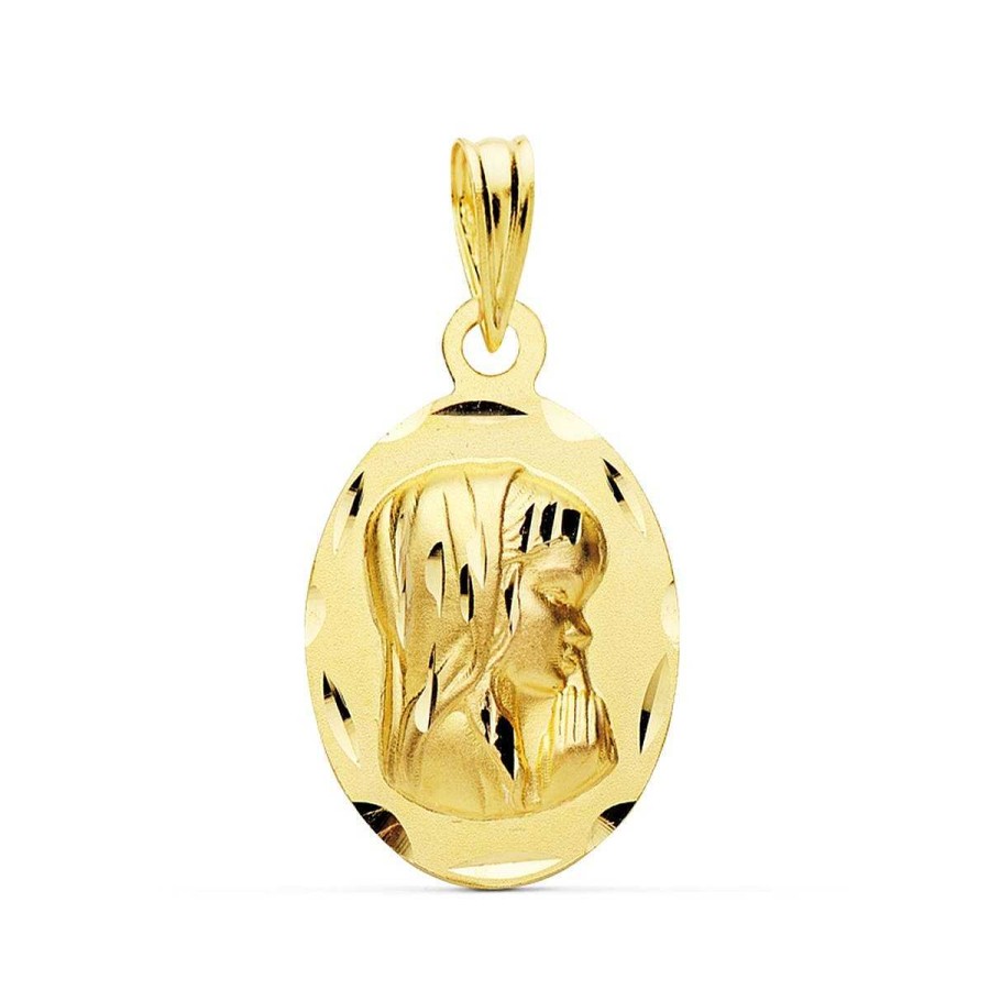 Joyas De Oro Joyeria Tamayo | Medalla Oro 18 Kilates Virgen Ni A Oval