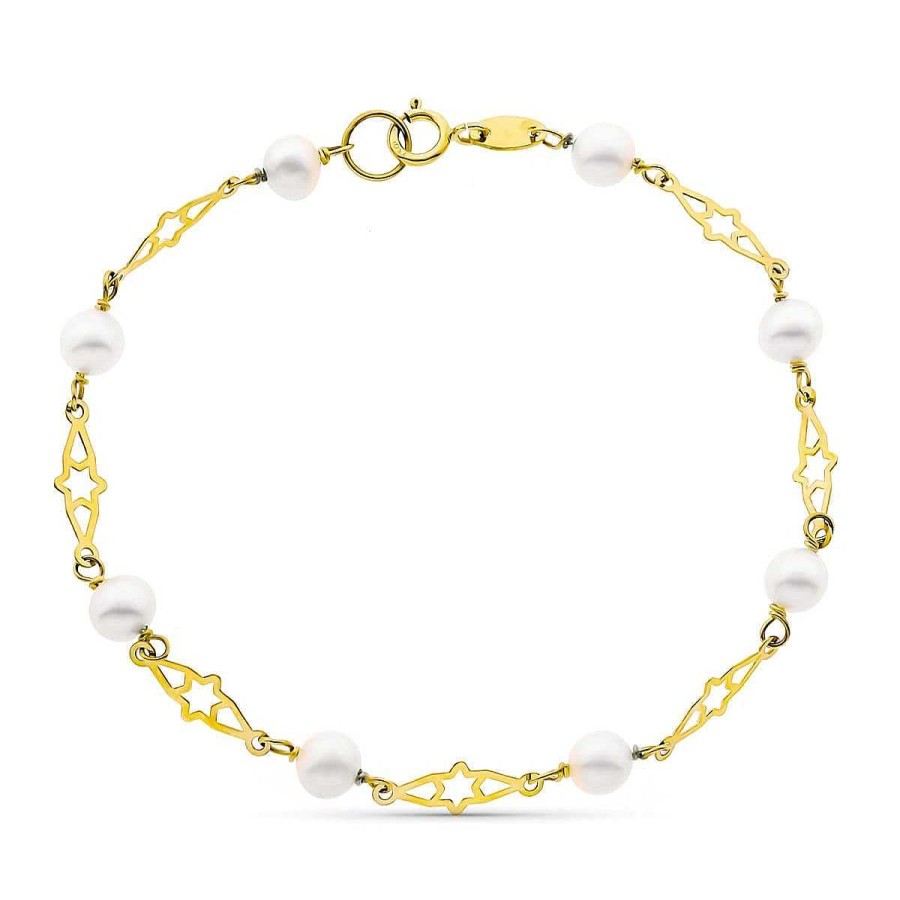 Joyas De Oro Joyeria Tamayo | Pulsera De Oro Con Perlas