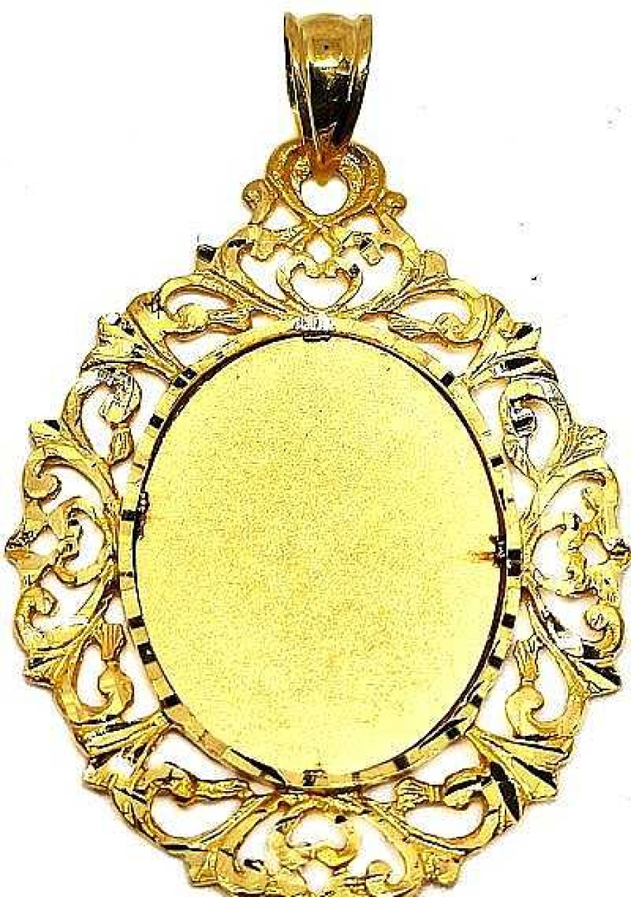 Joyas De Oro Joyeria Tamayo | Colgante De Oro 18 Kilates Placa Oval