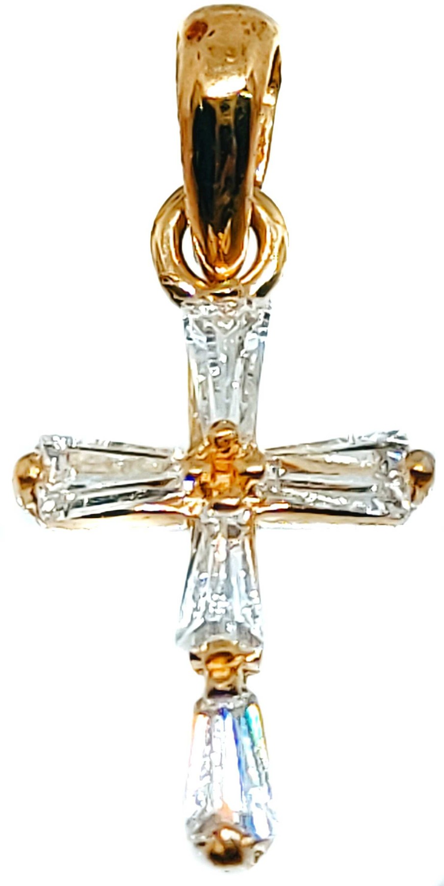 Joyas De Oro Joyeria Tamayo | Cruz De Oro 18 Kilates Y Circonitas