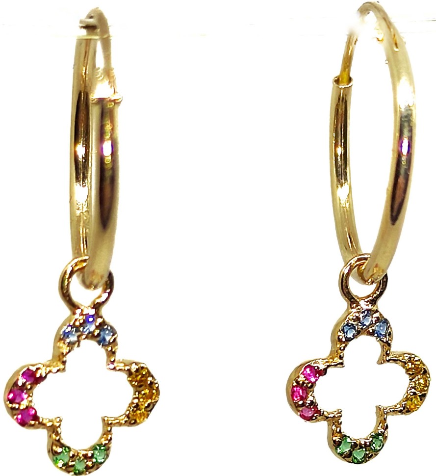 Joyas De Oro Joyeria Tamayo | Pendientes Oro 18 Kilates Aro Con Colgantes