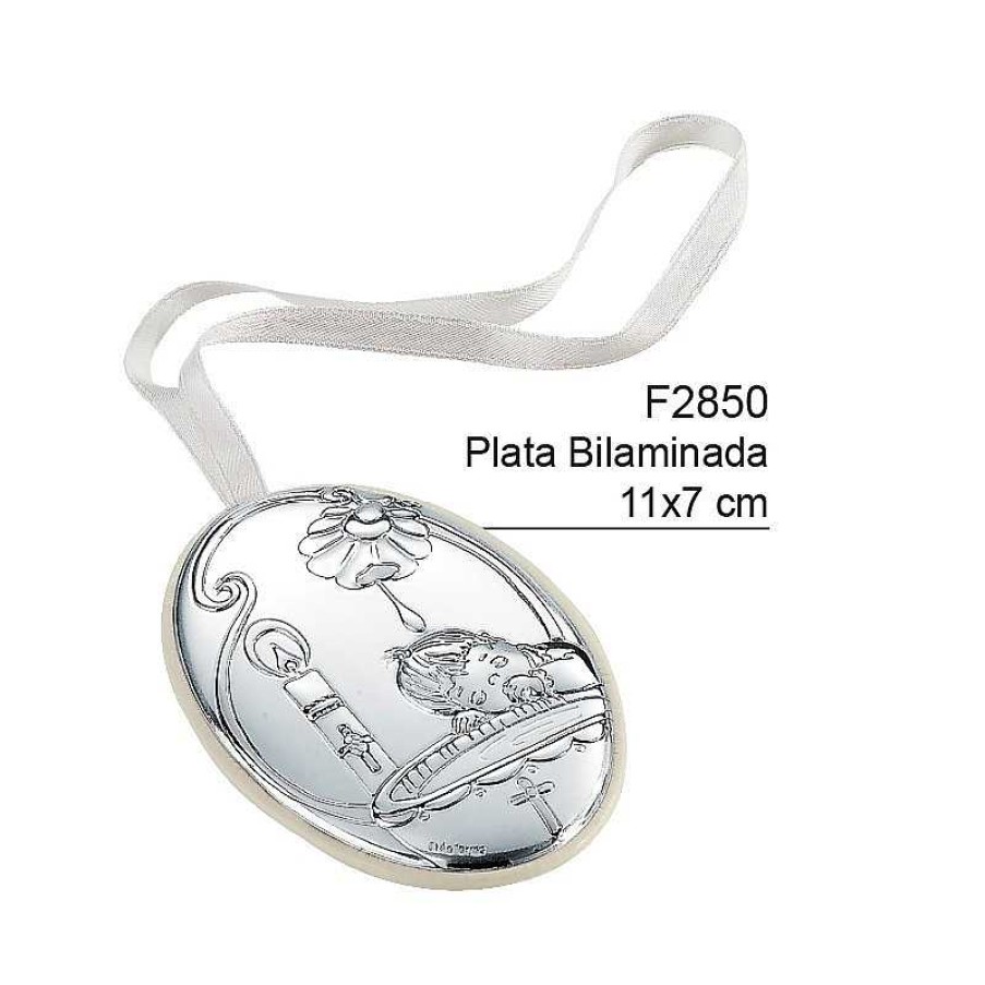 Orfebrer A Joyeria Tamayo | Medalla De Cuna, Plata Bilaminada - Modelo Bautismo