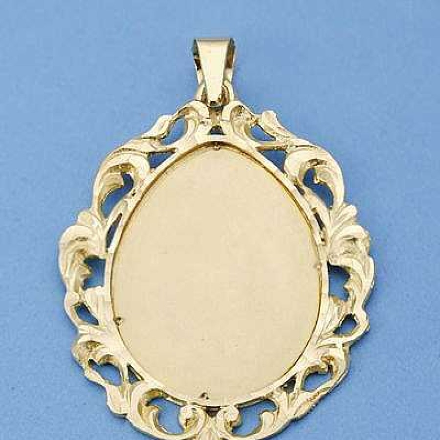 Joyas De Oro Joyeria Tamayo | Colgante De Oro 18 Kilates Placa Con Orla