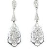 Diamantes Joyeria Tamayo | Pendientes De Oro Blanco 18 Kilates Y Brillantes